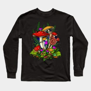 Magic Mushrooms Fungi Long Sleeve T-Shirt